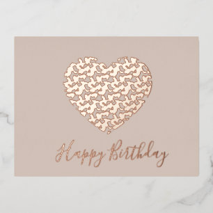 Carte Postale De Vacances En Aluminium Imprimé animal guépard cœur joyeux anniversaire ro