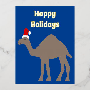 Carte Postale De Vacances En Aluminium Joli Camel de Noël personnalisé