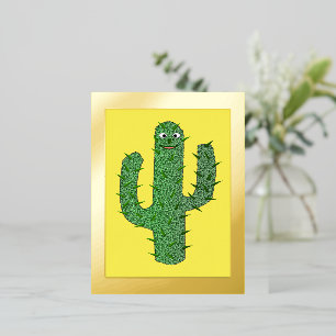 Carte Postale De Vacances En Aluminium Jour des morts heureux Cactus