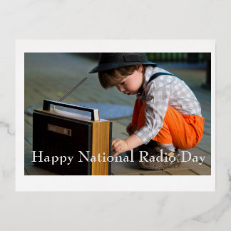 Carte Postale De Vacances En Aluminium Joyeuse Journée nationale de la radio