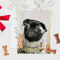 Joyeux Howlidays Foil Empreinte de patte Dog Holid
