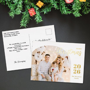 Carte Postale De Vacances En Aluminium Joyeux Noël 1 arche photo moderne minimaliste