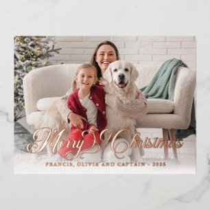 Carte Postale De Vacances En Aluminium Joyeux Noël Calligraphie Jolie Photo Bordeaux