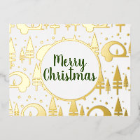 Joyeux Noël Camper Pattern Or Pressé