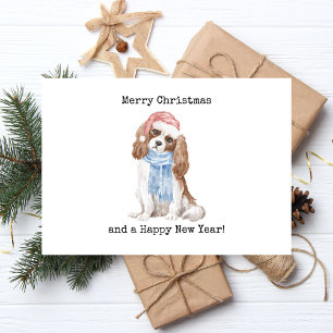 Carte Postale De Vacances En Aluminium Joyeux Noël Chien Drôle