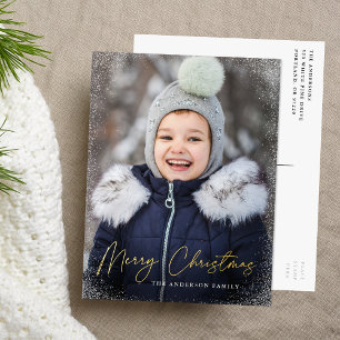 Carte Postale De Vacances En Aluminium Joyeux Noël moderne photo