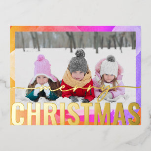 Carte Postale De Vacances En Aluminium Joyeux Noël Photo Aquarelle Abstraite moderne