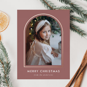 Carte Postale De Vacances En Aluminium Joyeux Noël Photo d'arche mauve