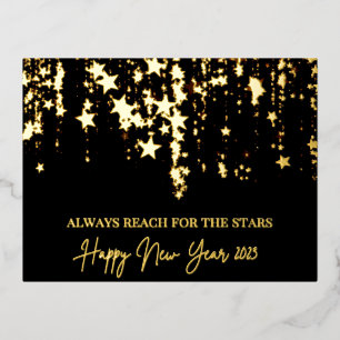 Carte Postale De Vacances En Aluminium Joyeux Nouvel An 2023 Reach for the Stars Real foi