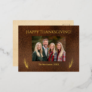 Carte Postale De Vacances En Aluminium Joyeux Thanksgiving Photo de famille moderne