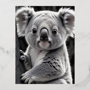Carte Postale De Vacances En Aluminium Koala Wildlife Majestic Nature Life Forest Poster
