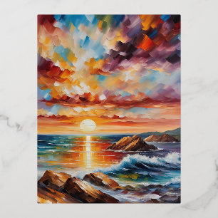 Carte Postale De Vacances En Aluminium L'art Abstrait est un art qui n'est pas représenté