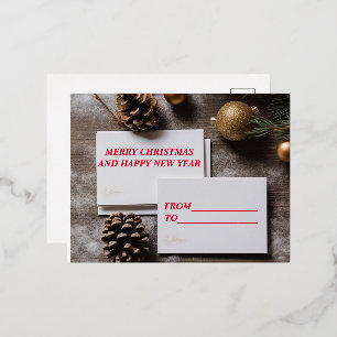 Carte Postale De Vacances En Aluminium Livraison Spéciale de Noël du Père Noël 