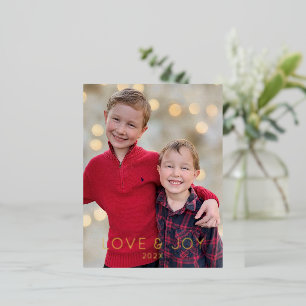 Carte Postale De Vacances En Aluminium Love and Joy Kids Photo