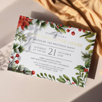 Maison ouverte de Noël Botanical Gold