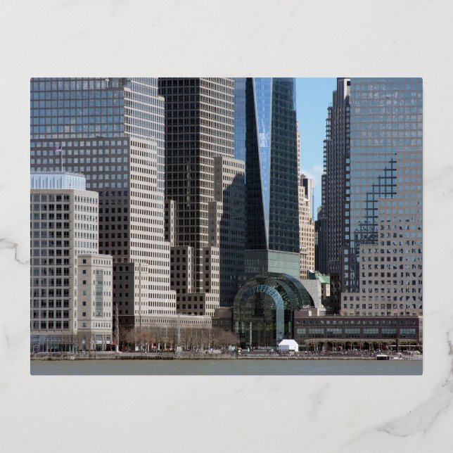 Carte Postale De Vacances En Aluminium Manhattan Financial District (Recto)
