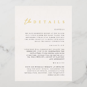 Carte Postale De Vacances En Aluminium Mariage blanc Foil moderne Détails Carte de boîtie