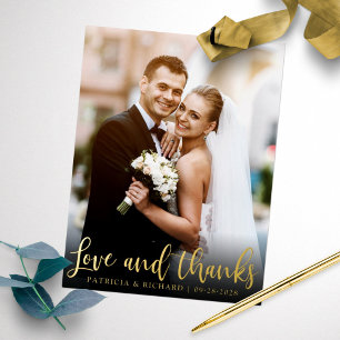 Carte Postale De Vacances En Aluminium Mariage Merci Photo pour toujours Gratte