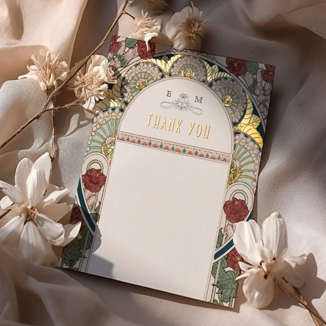 Carte Postale De Vacances En Aluminium Merci Mariage de Bourgogne turquoise Nouveau Vinta (Créateur téléchargé)