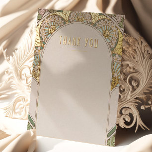 Carte Postale De Vacances En Aluminium Merci mariage Vintage Art Nouveau par Mucha