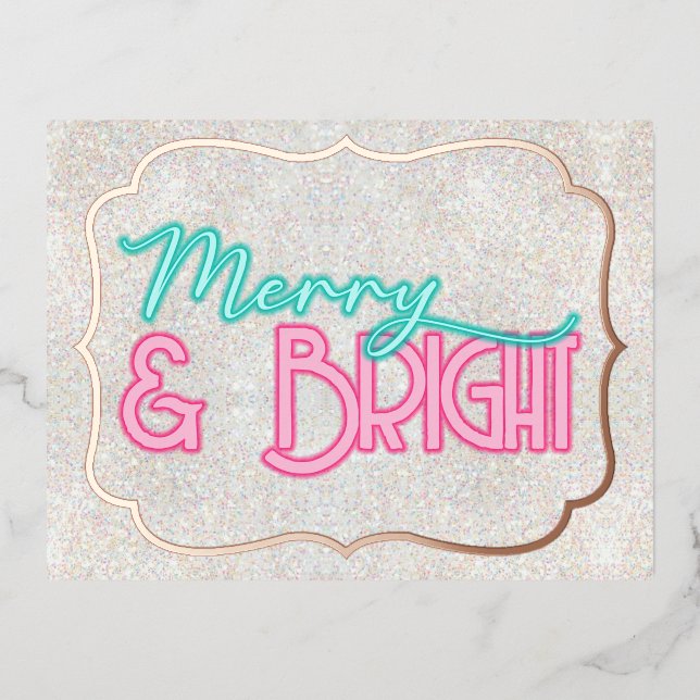 Carte Postale De Vacances En Aluminium Merry & Bright (Recto)
