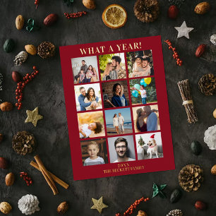 Carte Postale De Vacances En Aluminium Modern What A Year In Review 12 Photo Collage Real