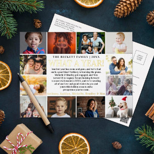 Carte Postale De Vacances En Aluminium Modern What A Year In Review 12 Photo Collage Real