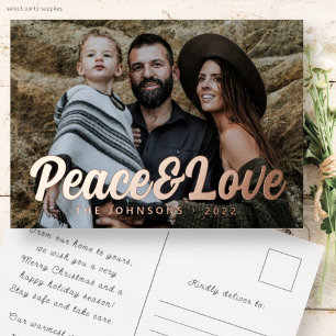 Carte Postale De Vacances En Aluminium Moderne Simple Cursive Script Grey Photo de famill