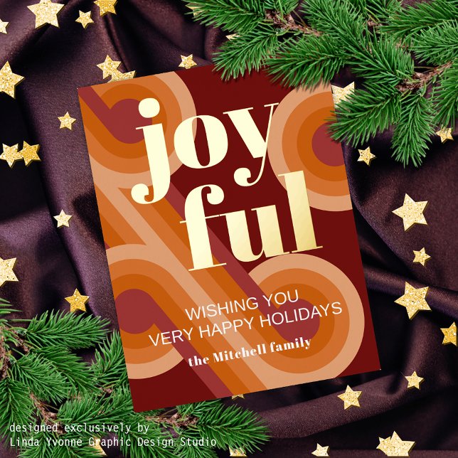 Carte Postale De Vacances En Aluminium Motif d'art rétro Abstrait personnalisé Real Gold (Créateur téléchargé)