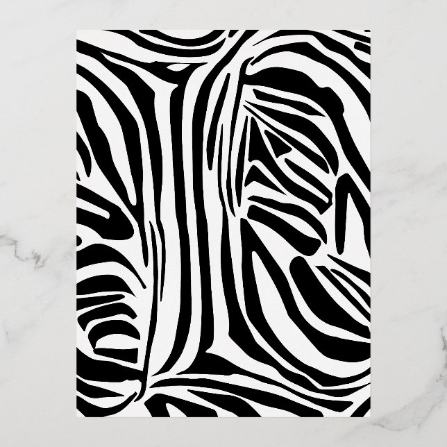 Carte Postale De Vacances En Aluminium Motif zèbre (Recto)