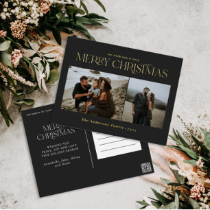 Carte Postale De Vacances En Aluminium Noël 2 photo floral botanique