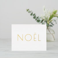 Noël blanc or minimaliste typographie élégante
