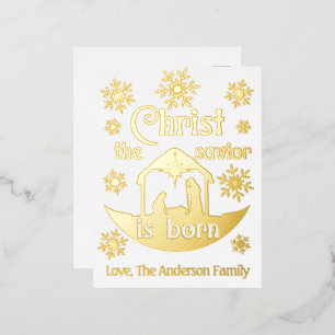 Carte Postale De Vacances En Aluminium Noël chrétien de la Nativité le Christ Sauveur est
