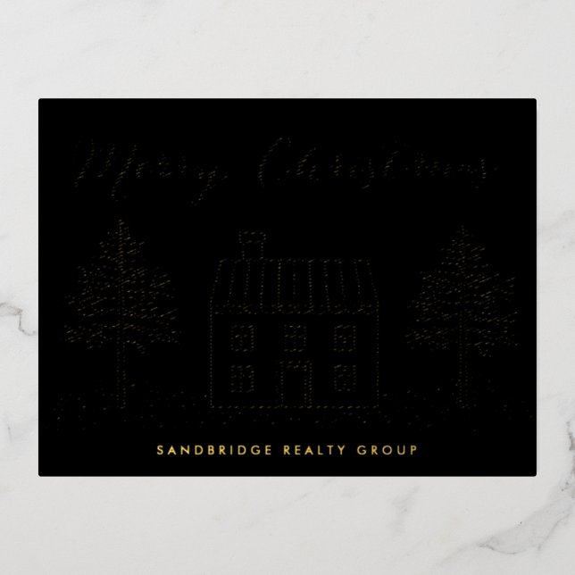 Carte Postale De Vacances En Aluminium Noël Maison Affaires Fête Noël (Recto)