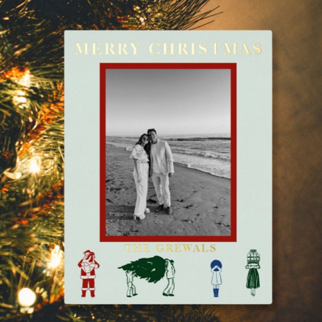 Carte Postale De Vacances En Aluminium Noël simple (Créateur téléchargé)