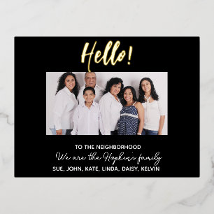 Carte Postale De Vacances En Aluminium Nous sommes nouveaux dans le quartier" Photo Faire