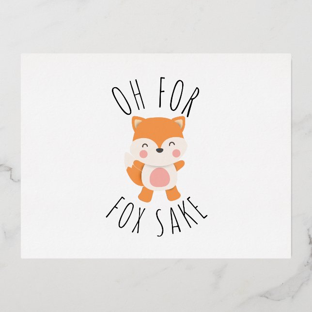 Carte Postale De Vacances En Aluminium Oh pour Fox Sake (Recto)