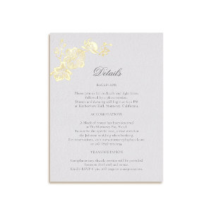 Carte Postale De Vacances En Aluminium Orchidée Vows Ivory Formal Classic Détails sur le 