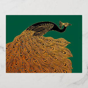 Carte Postale De Vacances En Aluminium Paon Art Nouveau de Will Bradley