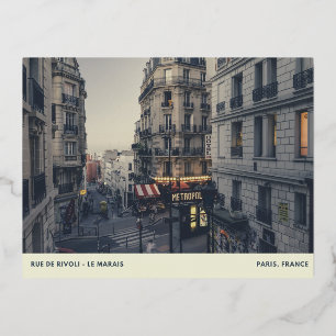 Carte Postale De Vacances En Aluminium Paris, France