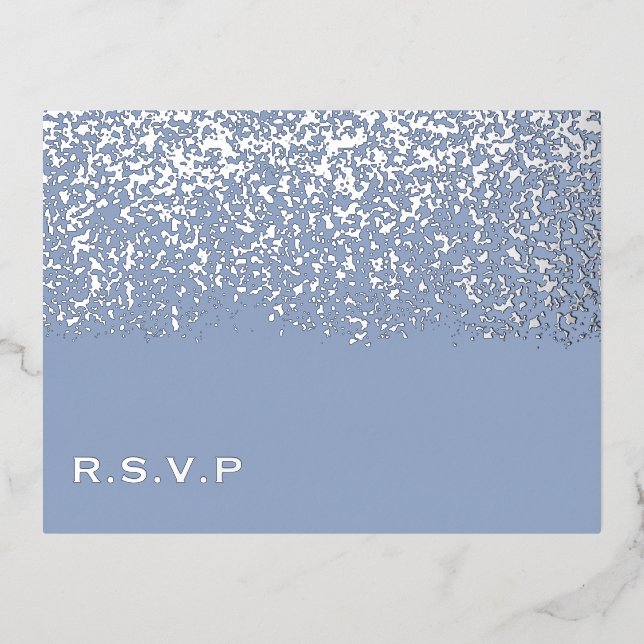 Carte Postale De Vacances En Aluminium Parties scintillant Mariage RSVP (Recto)