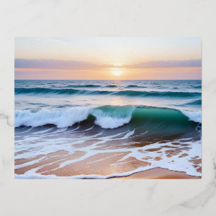 Carte Postale De Vacances En Aluminium Paysage Plage Sunset Sunset Dusk Calme Relax