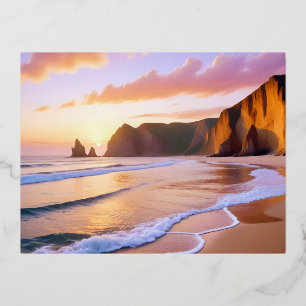 Carte Postale De Vacances En Aluminium Paysage Plage Sunset Sunset Dusk Calme Relax