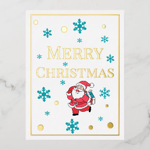 Carte Postale De Vacances En Aluminium Père Noël