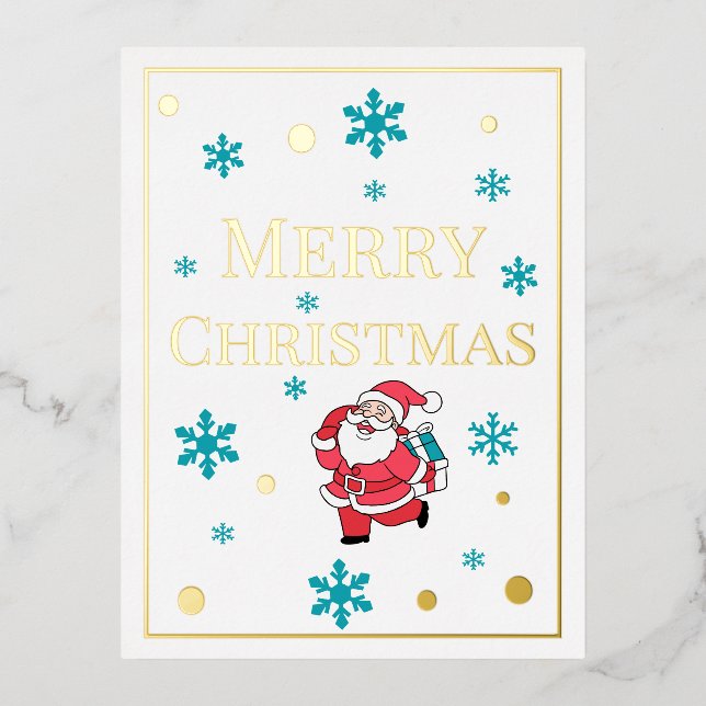 Carte Postale De Vacances En Aluminium Père Noël (Recto)
