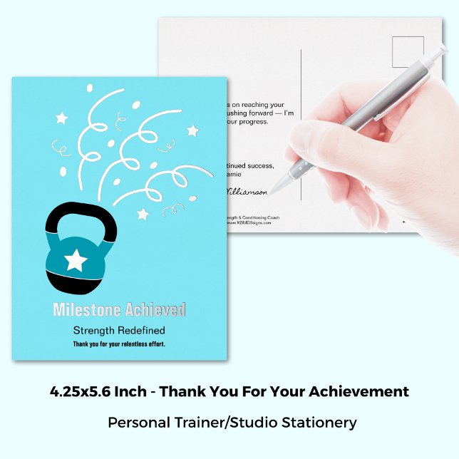 Carte Postale De Vacances En Aluminium Performance Achievement Thank You Foil Postcard (Performance Achievement Thank You Foil Postcard, 4.25x5.6)