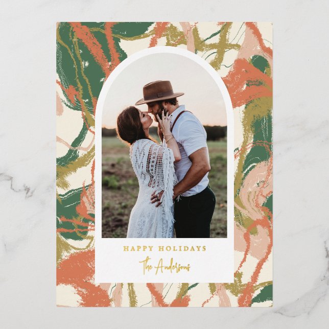 Carte Postale De Vacances En Aluminium Photo d'arc Abstrait peint (Recto)