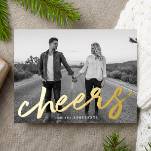 Carte Postale De Vacances En Aluminium Photo de Luxe Cheers