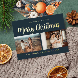 Carte Postale De Vacances En Aluminium Photo de Noël