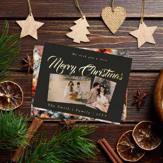 Carte Postale De Vacances En Aluminium Photo de Noël